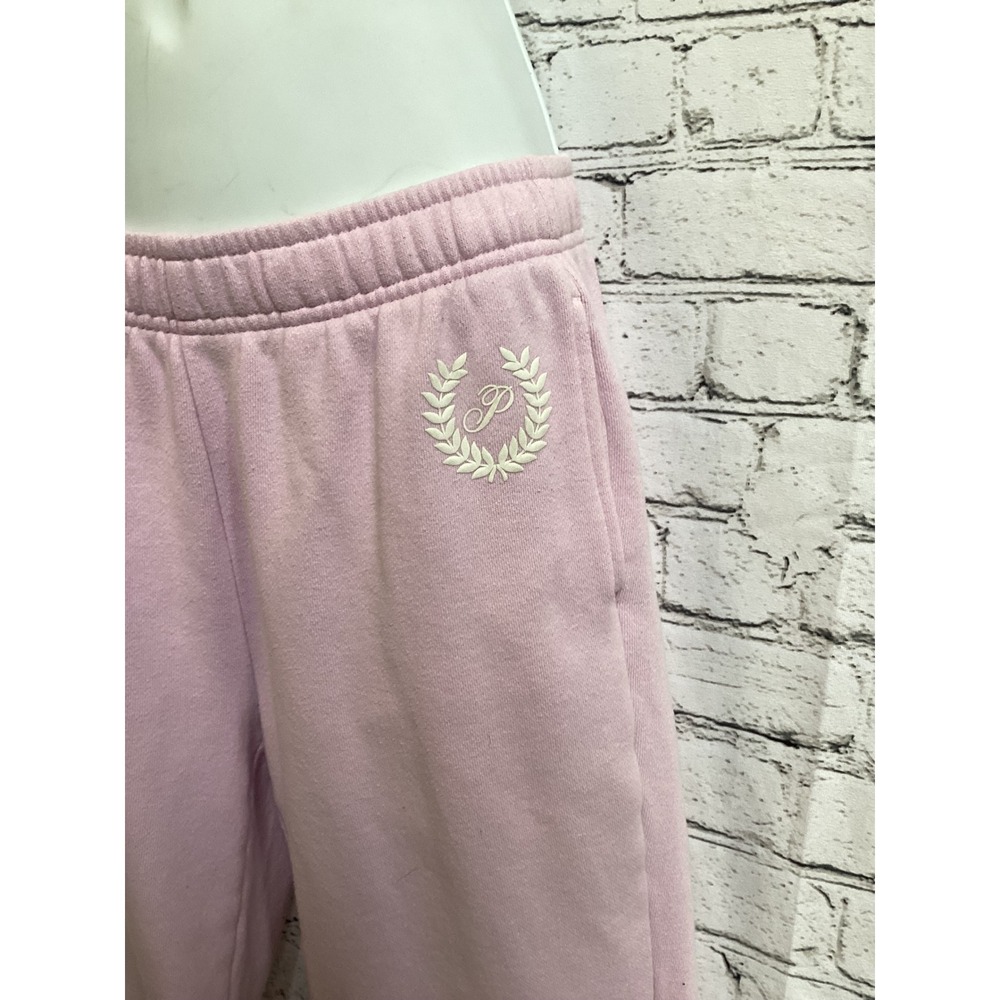 Pink Victoria's Secret Wide Leg Flare Sweatpants Light Pink Crest Logo XS